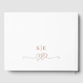 Elegante Plum Paarse Roos Medium bruiloft Folie Gastenboek (Achterkant)