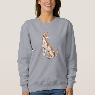 Elegante Podenco Ibizan Hound Handgetekende Sweats Trui