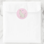 Elegante poes met vlinder Sticker (Tas)