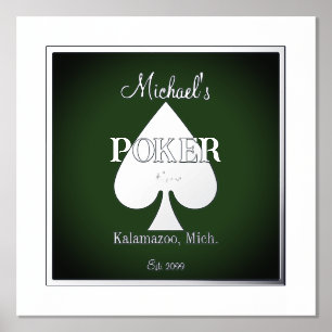 Elegante poker speelkaarten folie accent afdrukken