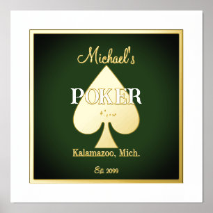 Elegante poker speelkaarten folie accent afdrukken