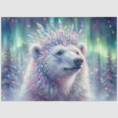 Elegante Polar Beer Ice Crystal Crown Decoupage Tissuepapier (Voorkant)
