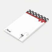 Elegante polka dots grillig grappig kat monogram post-it® notes (Schuin)