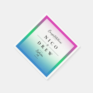 Elegante polysexuele Pride-huwelijk Servet