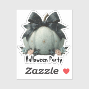 Elegante pompoen Halloween Party Design Sticker