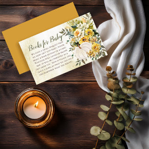 Elegante Pompoen Oogst Baby shower Boeken voor Bab Informatiekaartje