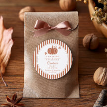Elegante Pompoenen & Fopspenen Baby Shower Favor