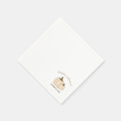 Elegante pompoenen vallen bruiloft papier servet (Hoek)