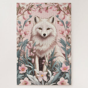 Elegante Poolvos Roze Bloemen Legpuzzel