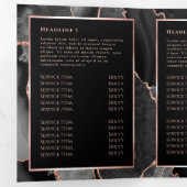 Élégante Porte d'Or Noir et Rose Tripli Brochure (Intérieur en premier)