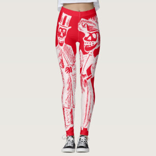 Elegante Posada paar skeletten witte Botten ed. Leggings