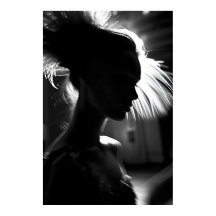 Elegante posters ballerina met wazig effect