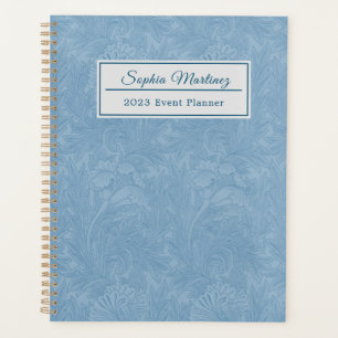 Élégante Poudre bleu floral Personnalisé
