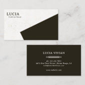 Elégante poussière dorée et Carte de visite bleu f (Devant / Derrière)