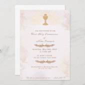 Élégante Première Sainte Communion Invitation | Ch (Devant / Derrière)