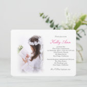 Élégante première sainte communion Invitation pour (Debout devant)