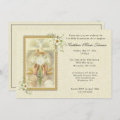 Élégante première sainte communion Invitations (Devant / Derrière)