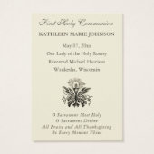 Élégante Première sainte communion Souvenir Saint (Dos)