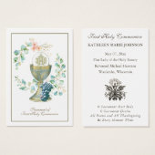 Élégante Première sainte communion Souvenir Saint (Devant & derrière)