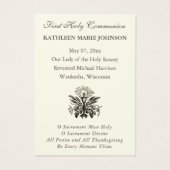 Élégante Première sainte communion Souvenir Saint (Dos)