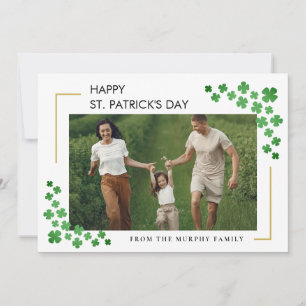 Elegante Premium Lucky St. Patrick's Day-foto Feestdagenkaart