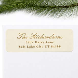Elegante Preppy Kerst Familie Retouradres Etiket