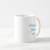 Élégante prière des infirmières florales Mug perso (Devant droit)