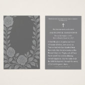 Élégante prière des Roses du Mémorial funéraire ca (Devant & derrière)