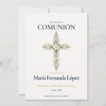 Elegante Primera Comunión Kruis Botanisch
