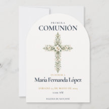 Elegante Primera Comunión Kruis Botanisch