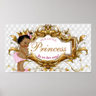 Élégante princesse africaine affiche diamant blanc