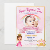 Elégante Princesse photo Anniversaire Invitation (Devant / Derrière)