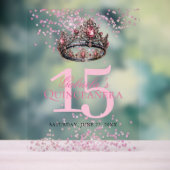 Élégante princesse rose Crown Quinceanera Bienvenu (Neutre)