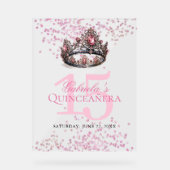 Élégante princesse rose Crown Quinceanera Bienvenu (Recto)