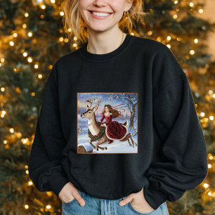 Elegante Prinses & Rendier Vintage Kerst Cute Trui