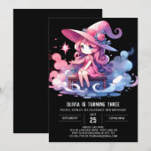 Elegante Printable Wizard Verjaardag Kaart (Voorkant / Achterkant)