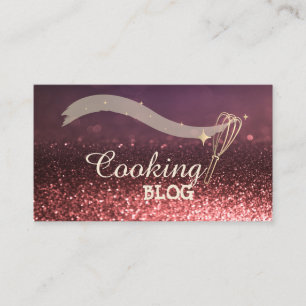 Elegante Professional,Glitter Bokeh,Garde, Koken Visitekaartje