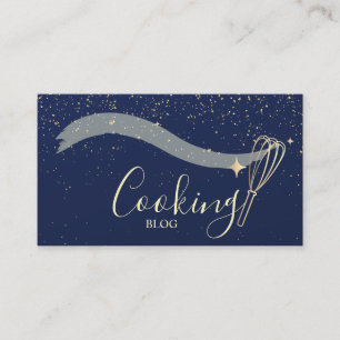 Elegante professional,Goud,Navyblauw,Garde, Koken Visitekaartje