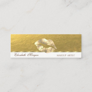 Elegante professional, namaak gouden lippen mini visitekaartje