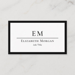 Elegante Professioneel Eenvoudig Monogram Minimali Visitekaartje