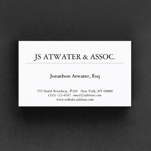Elegante professionele advocaat visitekaartje