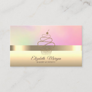 Elegante professionele cupcake bakkerij visitekaartje