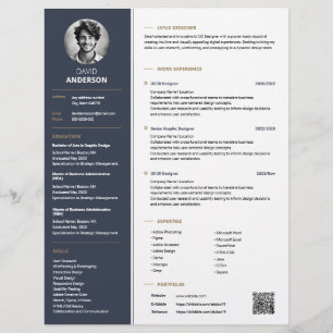 Elegante professionele CV Sjabloon