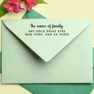 Elegante professionele familienaam & contact zelfinktende stempel