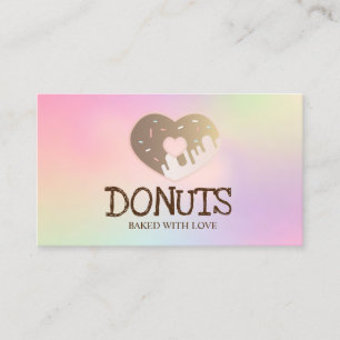 Elegante Professionele Iriserende, Donuts, Bakkeri Visitekaartje