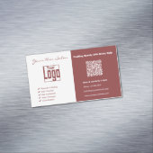 Elegante Professionele Logo QR-Code Haarsalon Magnetisch Visitekaartje (Voorbeeld)