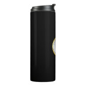 Elegante professionele look met monogram thermosbeker (Gedraaid links)