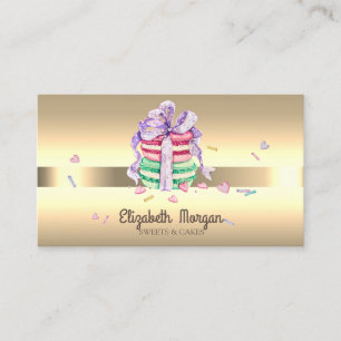 Elegante Professionele Macarons Zoete Bakkerij Visitekaartje
