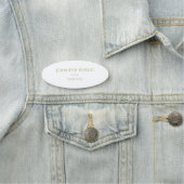 Elegante professionele medewerker Moderne Sjabloon Naamplaatje (In situ)