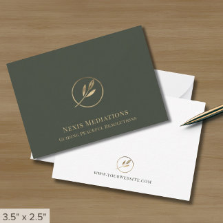 Elegante professionele notitiekaarten met Logo Notitiekaartje